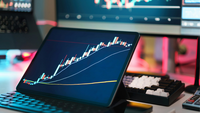 Picture with Notebook and charts