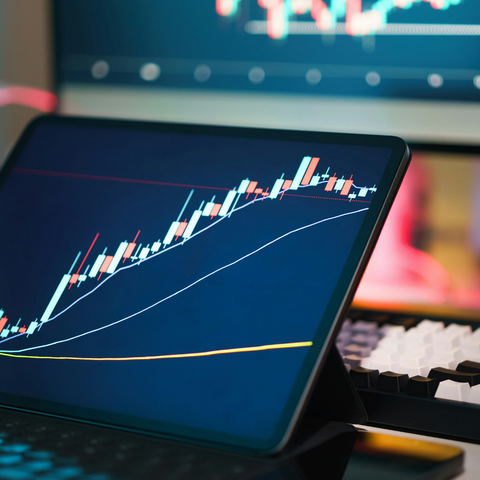 Picture with Notebook and charts